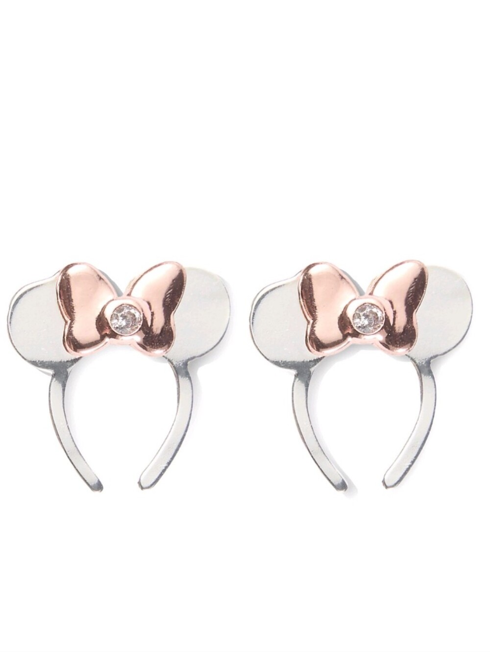 Minnie Mouse Headband Stud Earrings - Rose Gold & Silver